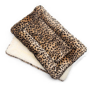 Leopard Fur Plush Fabric Bed - Daisy Roo's