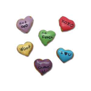 Valentine Conversation Heart Dog Cookies
