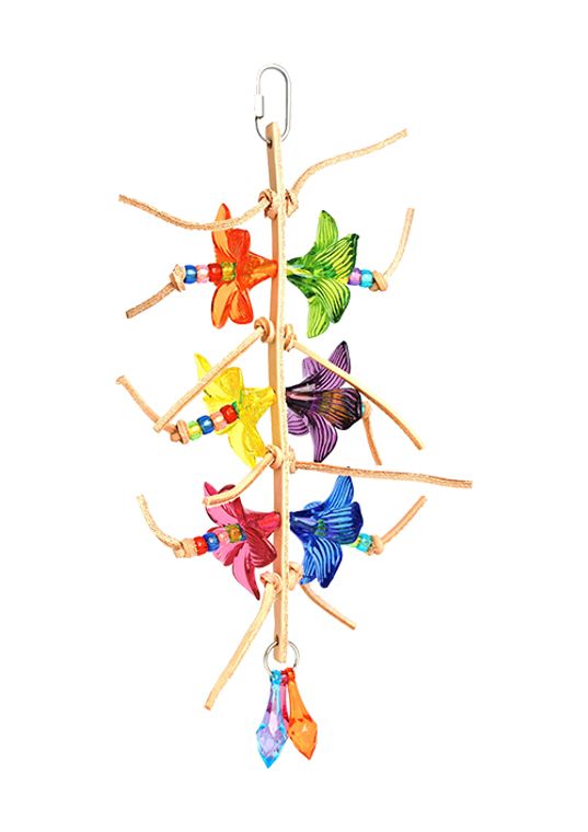 Tropical Orchid Hanging Bird Toy - Daisy Roo's